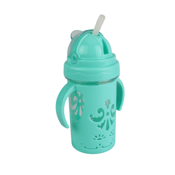 Kids Leak-Proof Sippy Cup with Straw - BPA-Free, Easy-Grip Handles, 300ml, Spill-Proof Design