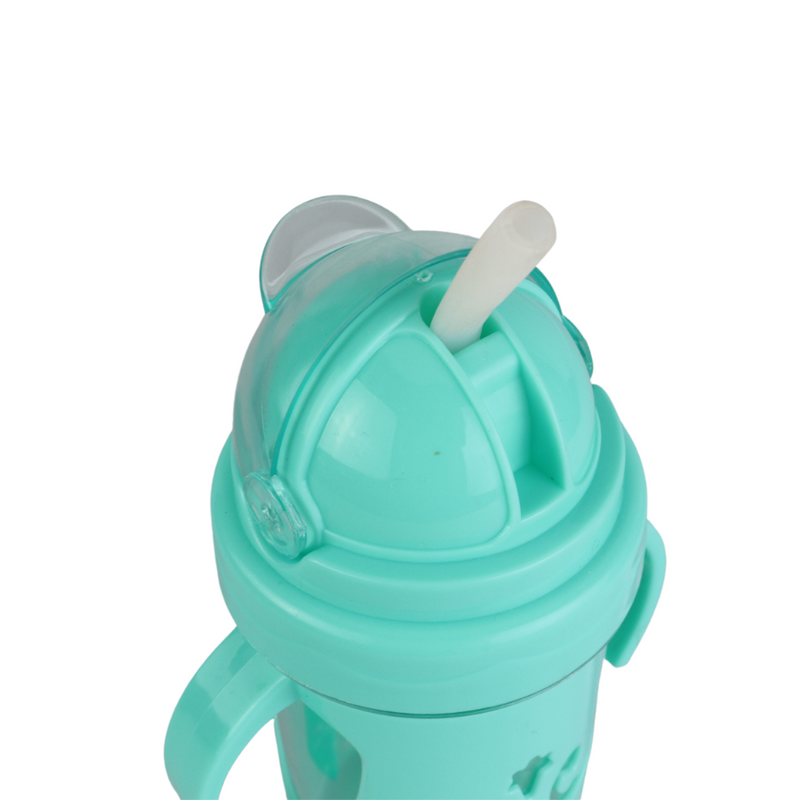 Kids Leak-Proof Sippy Cup with Straw - BPA-Free, Easy-Grip Handles, 300ml, Spill-Proof Design