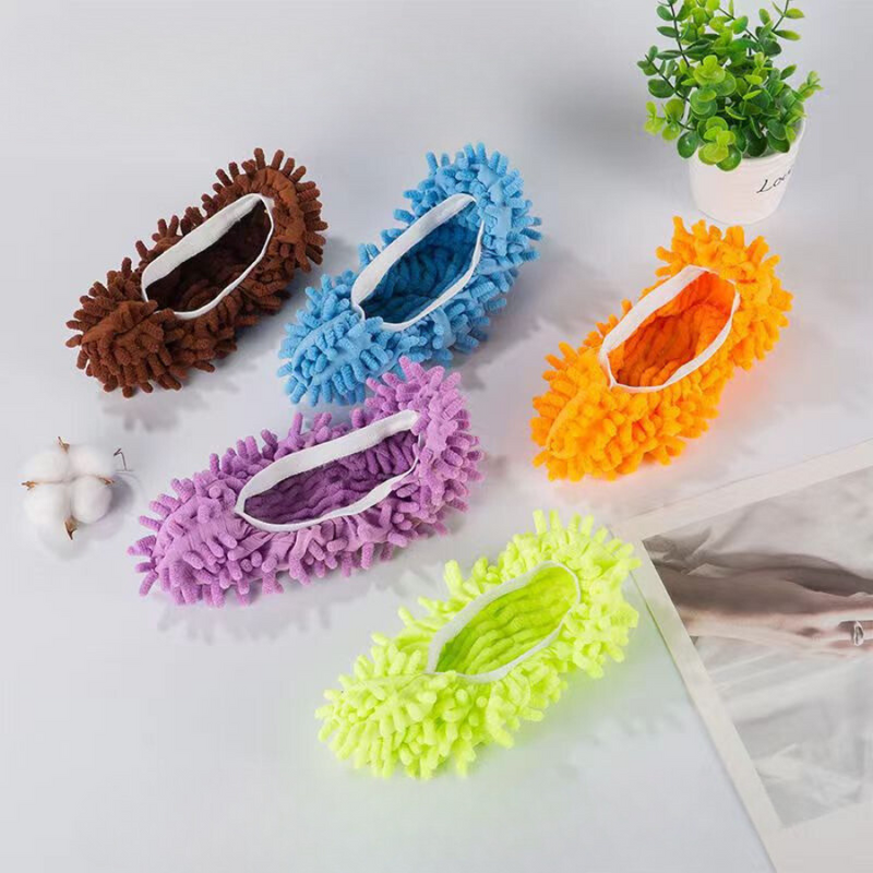 Hands-Free Mop Slippers for Dusting and Cleaning Floors - Soft Microfiber, Reusable, Fun Design