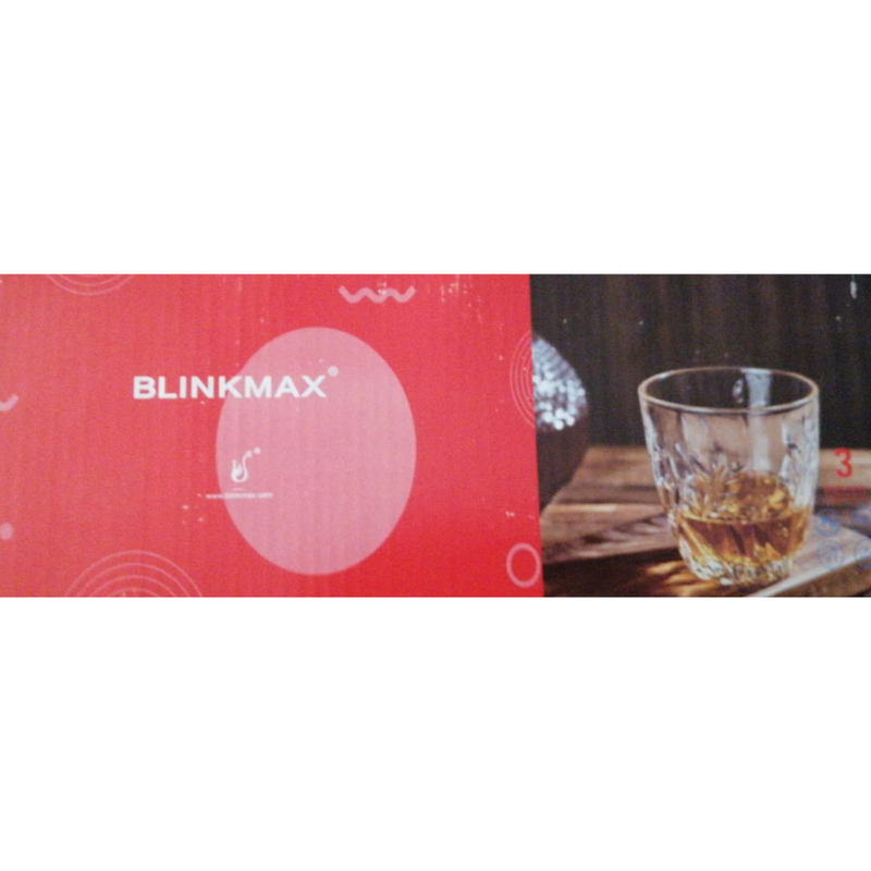 Blinkmax Glass Tumbler Set - Elegant Textured Design, 3-Piece Set, Durable Glassware for Drinks