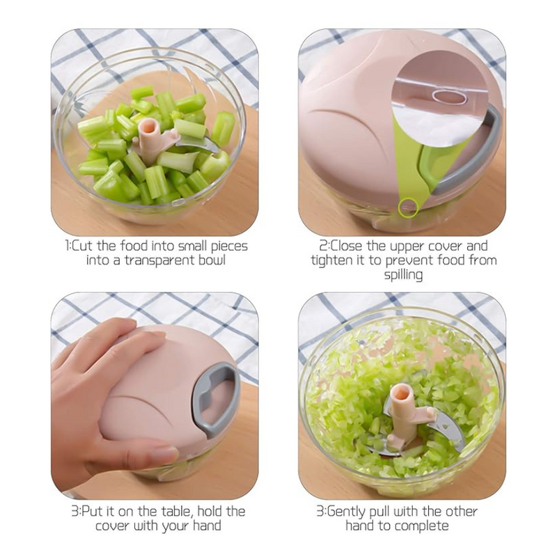 INBODI Manual Vegetable Cutter - Speedy Handheld Slicer for Quick and Efficient Chopping