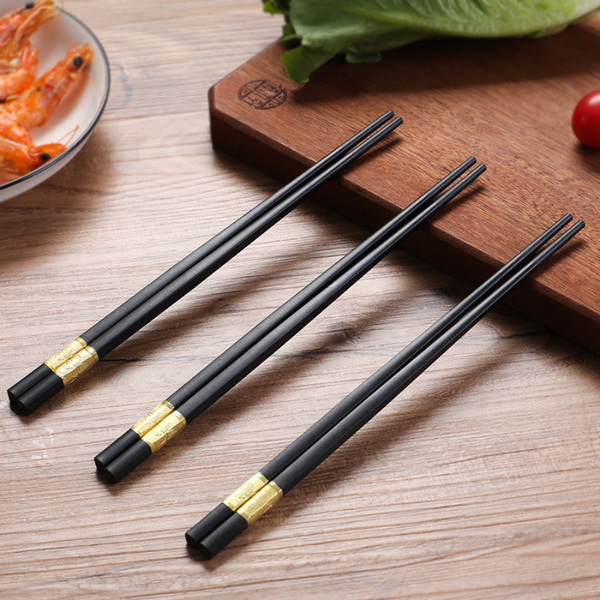 10 Pairs Of Reusable Chopsticks - Elegant Design, Durable & Dishwasher Safe