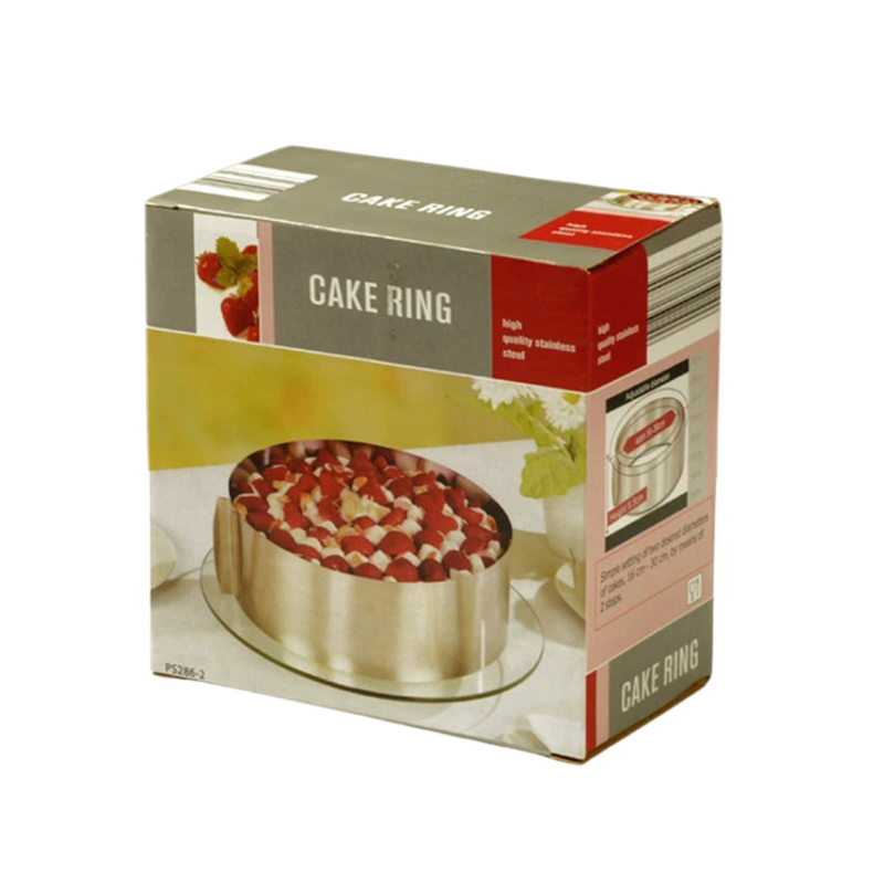 Adjustable Stainless Steel Cake Ring - Ideal For Layered Cakes, Mousse, And Pastries