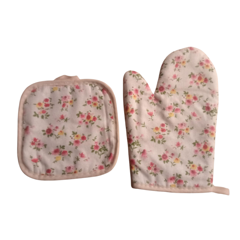 Heat-Resistant Oven Mitt and Pot Holder Set - Stylish, Durable, and Safe