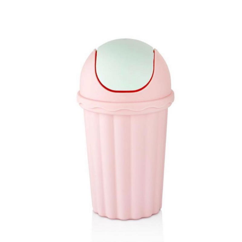 Compact Mini Countertop Trash Can With Swing Lid - Ideal For Kitchen, Bathroom, Or Desk