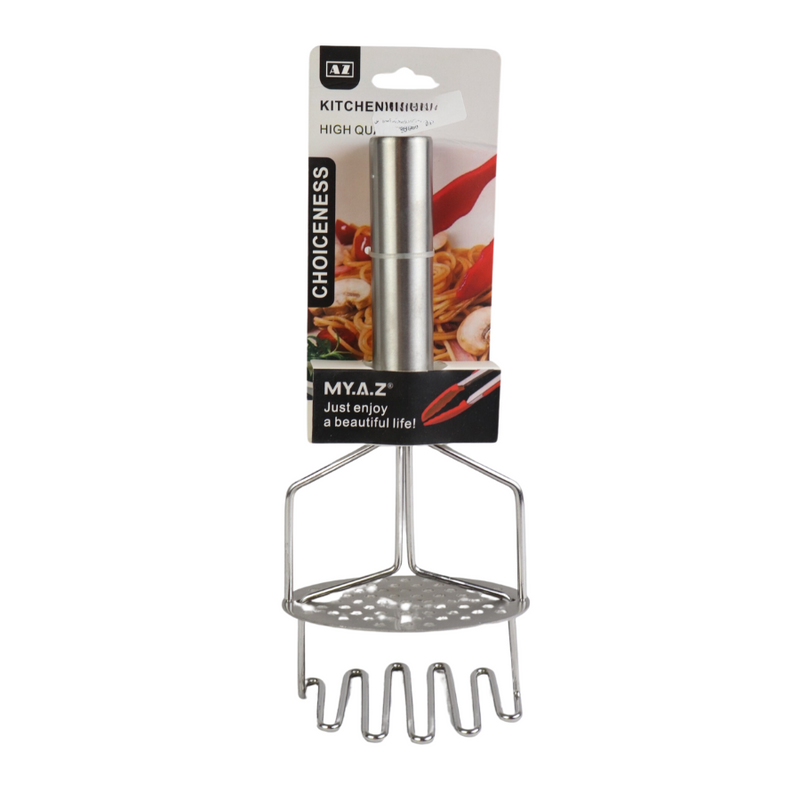 MY.A.Z Premium Stainless Steel Potato Masher - Effortless Mashing & Ultimate Durability