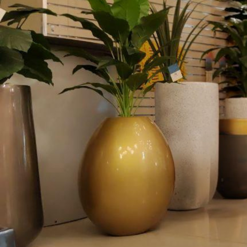 Handmade Fiberglass Artificial Tree Pot - 60 cm Height, 40 cm Width, Sleek Modern Design