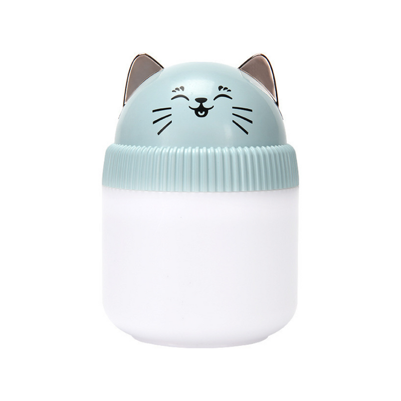 Portable USB Cat-Shaped Humidifier With LED Night Light - Ideal For Desktop And Travel Use