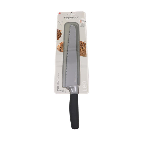 BergHOFF Leo Bread Knife - 23 cm Non-Stick Stainless Steel Blade with Soft-Grip Handle