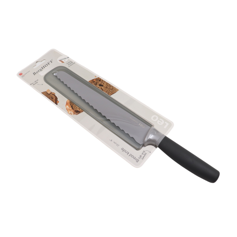 BergHOFF Leo Bread Knife - 23 cm Non-Stick Stainless Steel Blade with Soft-Grip Handle