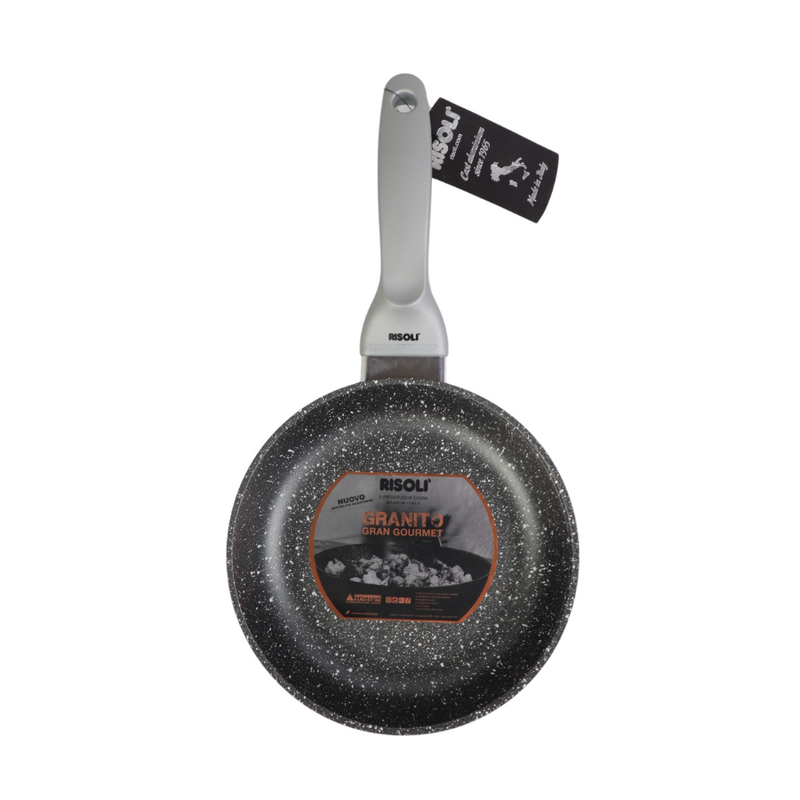 Risoli - Granite Frying Pan, Die Cast Aluminum, 20 cm, Grey