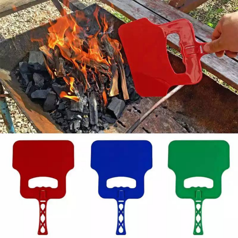 Manual BBQ Air Blower Fan for Charcoal Grill Fire Starter, Portable Handheld Tool, Multi-Color