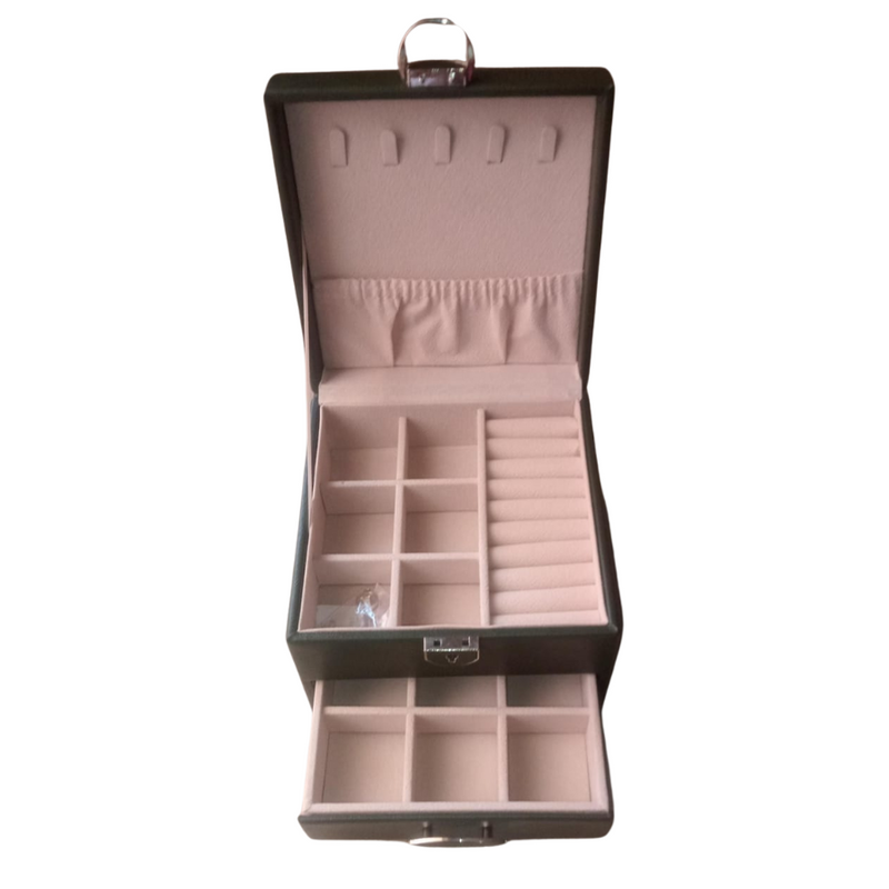 Elegant Jewelry Box Organizer with Multiple Compartments - Perfect for Rings, Necklaces, and More