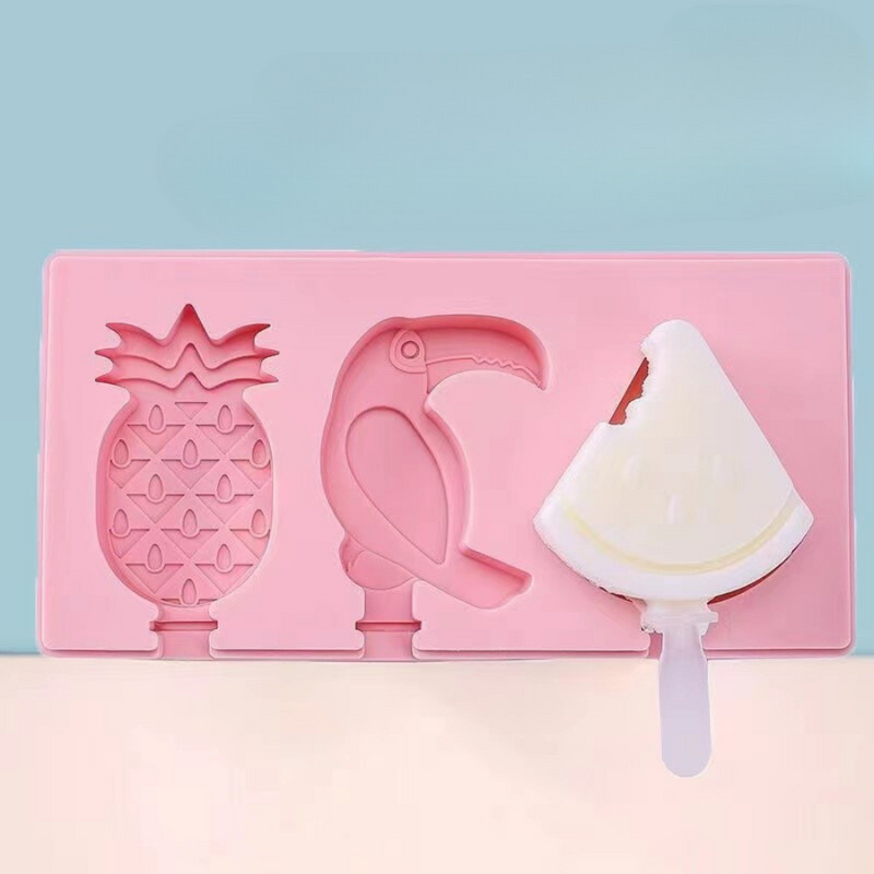 3 Pack Silicone Popsicle Ice Cream Molds Shape - Multi Shapes