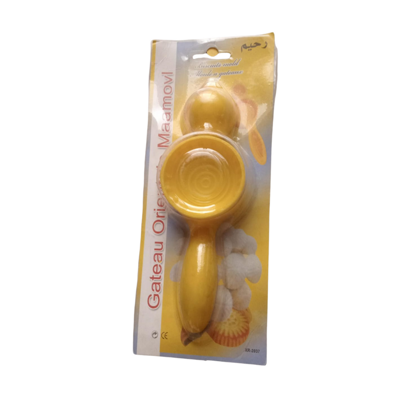 Yellow Plastic Maamoul Press Mold