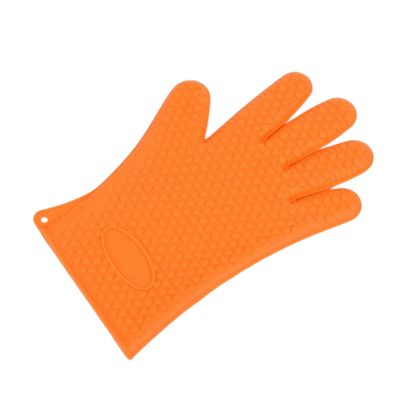 230°C Heat Resistant Silicone Oven Glove - Anti-Slip, Anti-Scalding, Five-Finger Mitt