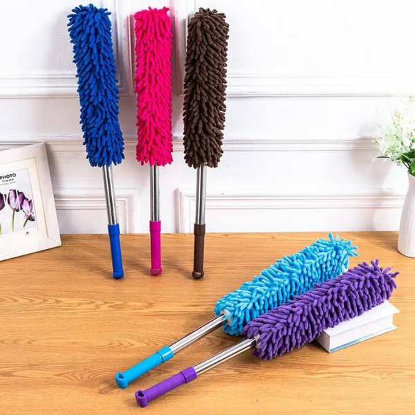 Extendable Microfiber Duster with Telescopic Handle - Reusable and Washable Dust Remover