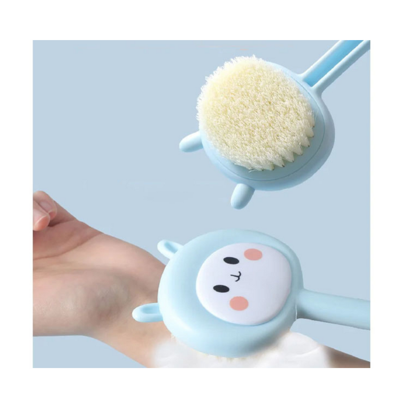 Cute Long-Handle Soft Bristle Body Brush For Shower & Bath – Gentle Exfoliation & Deep Cleaning