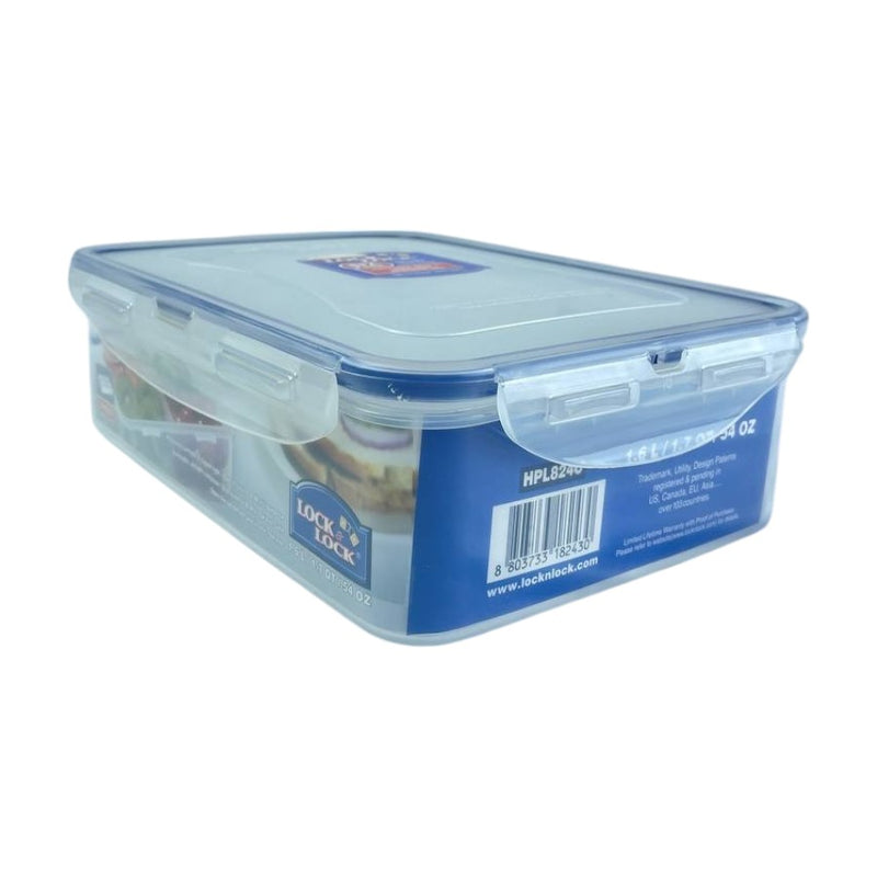 Look & Lock Airtight Food Storage Container, 1.6L Capacity, BPA-Free, With Divider And Leakproof Lid