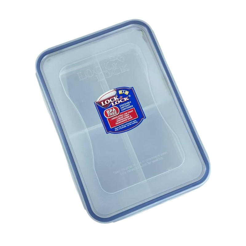 Look & Lock Airtight Food Storage Container, 1.6L Capacity, BPA-Free, With Divider And Leakproof Lid