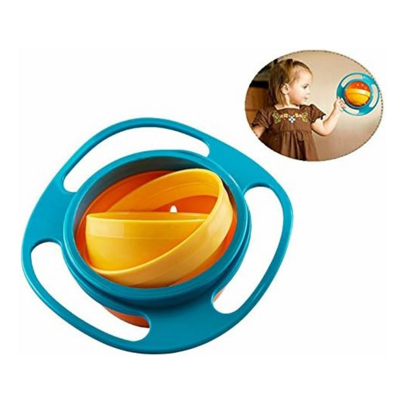 Spill-Proof 360° Rotating Gyro Bowl – No-Mess Baby Snack Container For Toddlers & Kids – BPA-Free & Durable