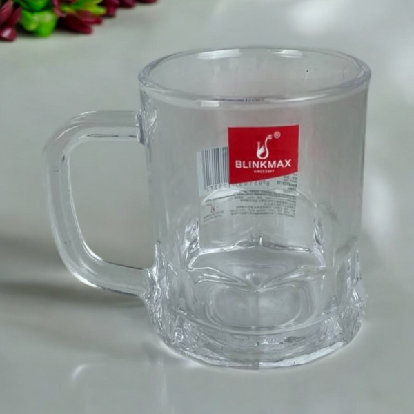 Blinkmax 151ml Glass Mug Set Of 6 - Durable And Compact Design For Hot And Cold Beverages