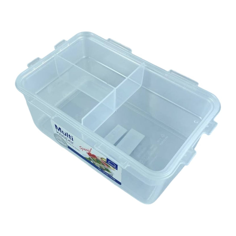 Look & Lock Airtight Multi-Keeper Food Storage Container, 1.4L Capacity, BPA-Free, With Tray