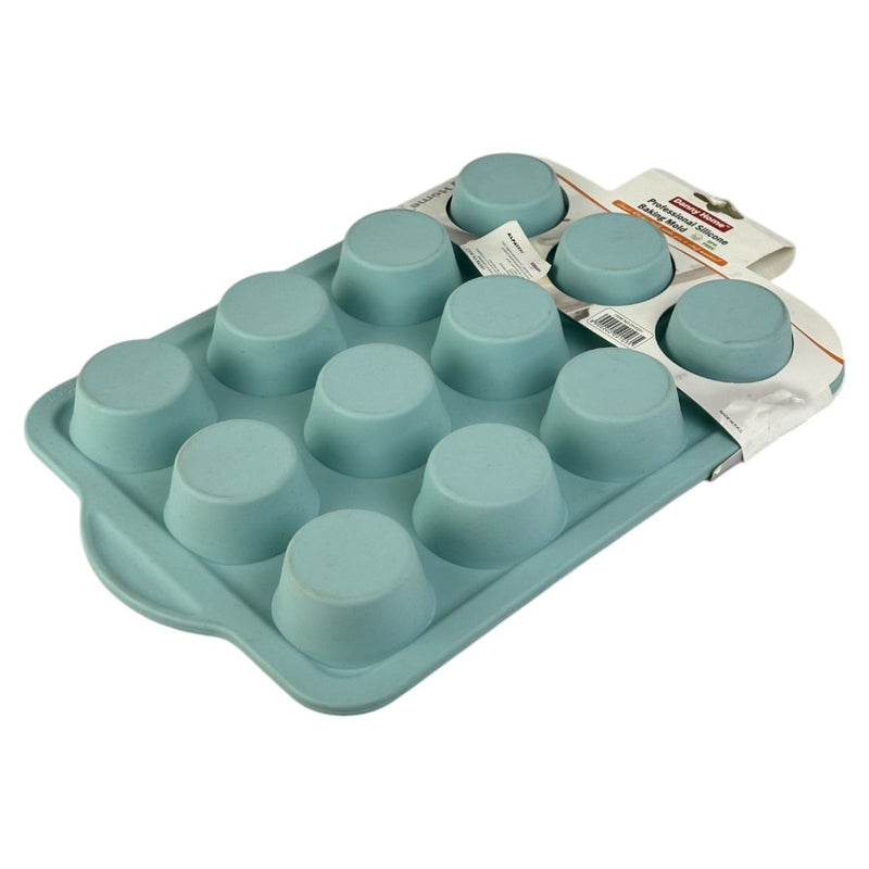 Danny Home Professional Silicone Muffin Tray - Non-Stick - BPA-Free - 12 Cups - 34 cm