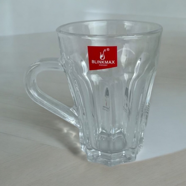 Blinkmax 160ml Glass Mug Set Of 6 - Compact And Durable Design For Hot And Cold Beverages