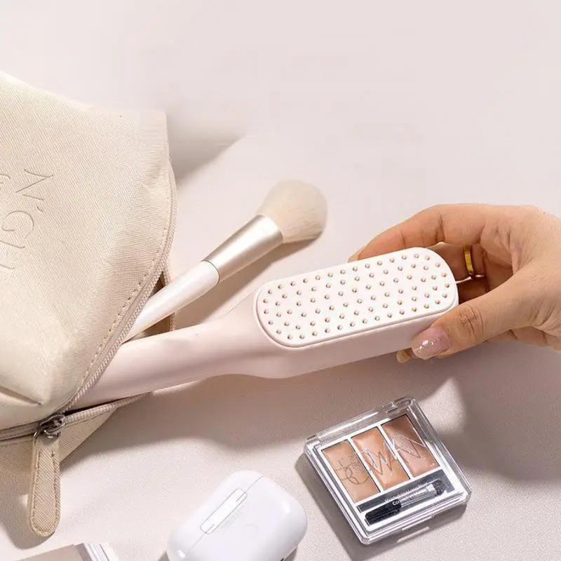 Portable Hair Brush With Ergonomic Handle - Detangling And Scalp Massage Brush For Daily Use