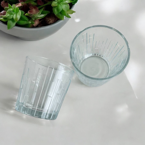 Pasabahce Scala Tumblers Verres Set - 300ml - Modern 6-Piece Glassware With Textured Design