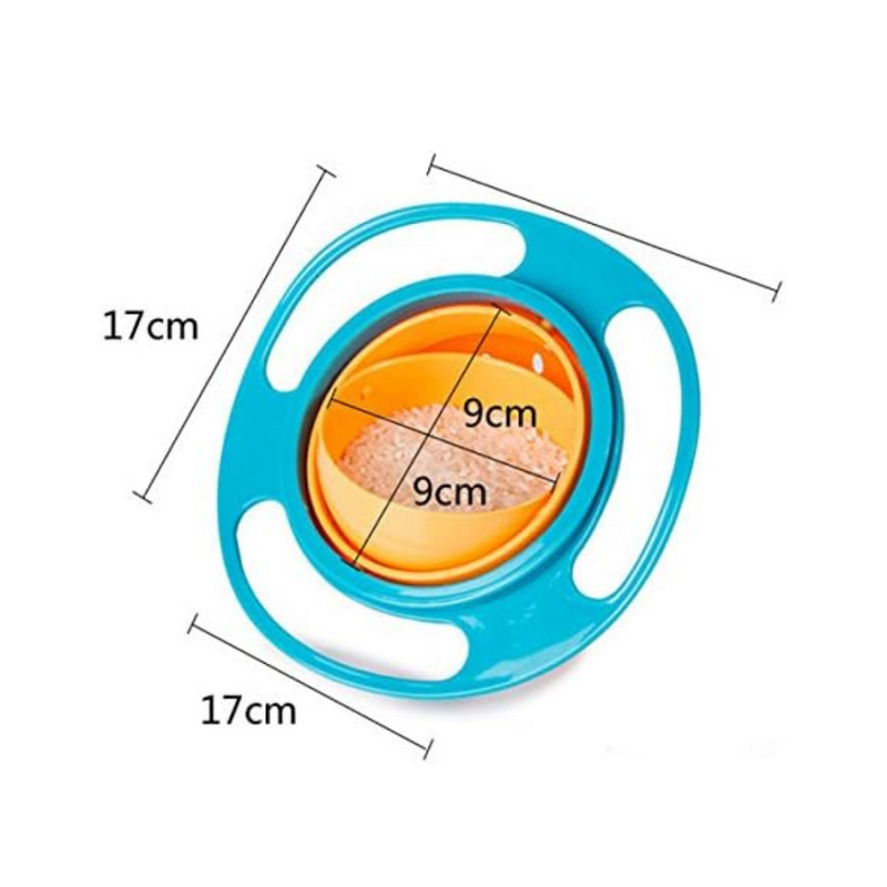 وعاء طعام دوار 360° مضاد للانسكاب – وعاء وجبات خفيفة للأطفال والرضع بدون فوضى