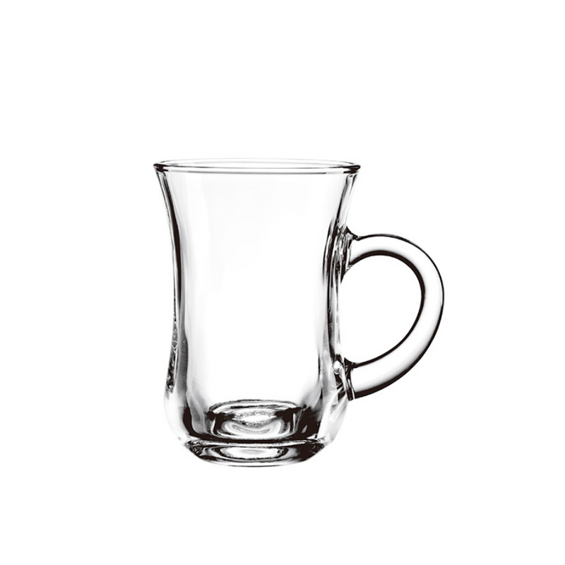 Blinkmax Glass Cup Set Of 6 With Sleek And Modern Design – Durable And Elegant 155ml Capacity For Tea And Coffee