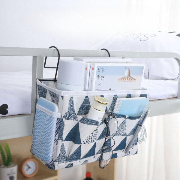 Bedside Hanging Storage Organizer - Multi-Pocket Fabric Caddy For Easy Bedside Access