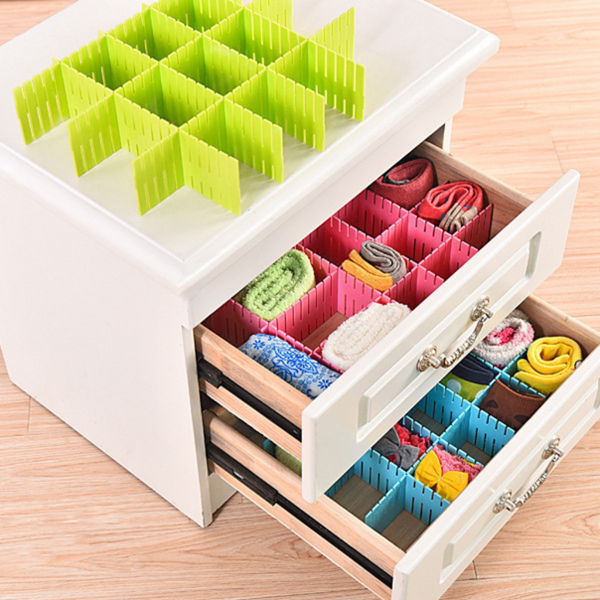 Adjustable Plastic Drawer Dividers For Efficient Storage And Organization - Multi-Color