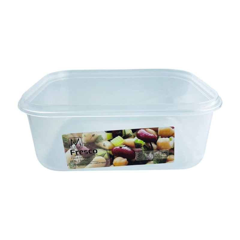 M-Design Fresco Food Storage Container - 1.6L - Durable BPA-Free Plastic With Airtight Locking Lid