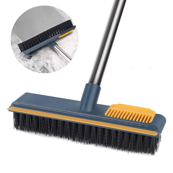 Multi-purpose floor scrub brush with built-in squeegee, ideal for wet and dry surfaces - cupindy