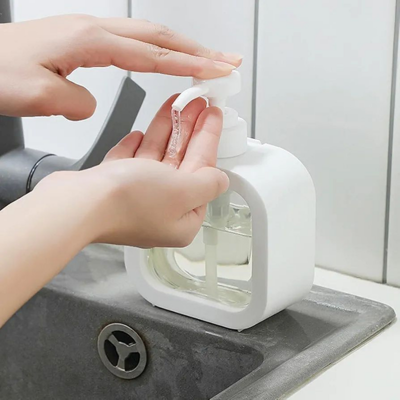 Compact Countertop Soap Dispenser With Transparent Design - Perfect For Kitchen Or Bathroom