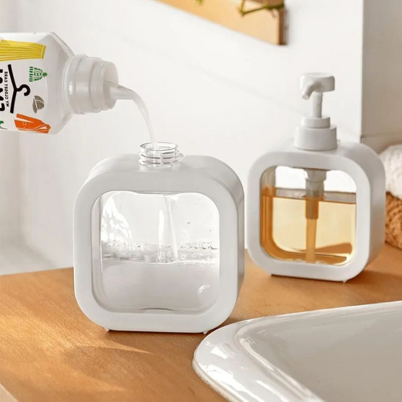 Compact Countertop Soap Dispenser With Transparent Design - Perfect For Kitchen Or Bathroom