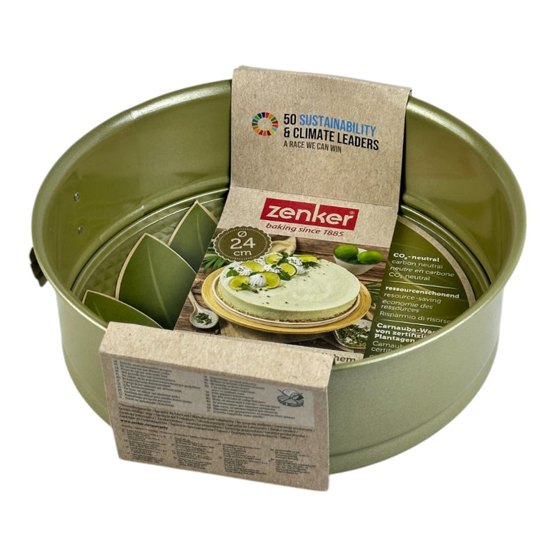 Zenker Green Vision 24cm Non-Stick Springform Pan With Carnauba Wax Coating - Eco-Friendly