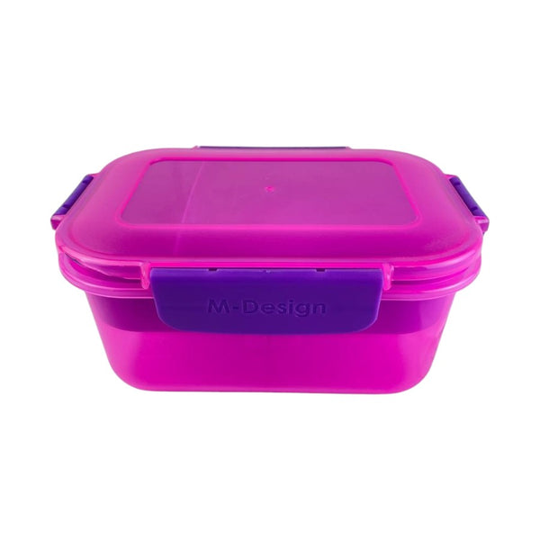 M-Design Fresco Pink Lunch Box, 1.1L, BPA-Free, Leakproof, Lightweight, Microwave Safe