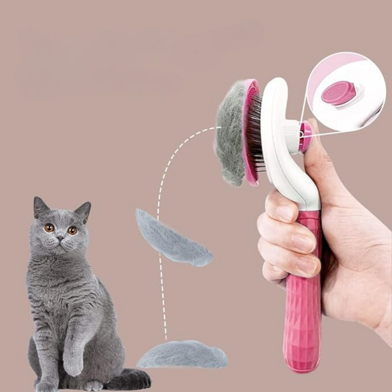 Pet brush for easy removal of loose hair, suitable for cats and dogs with long or short fur - cupindy