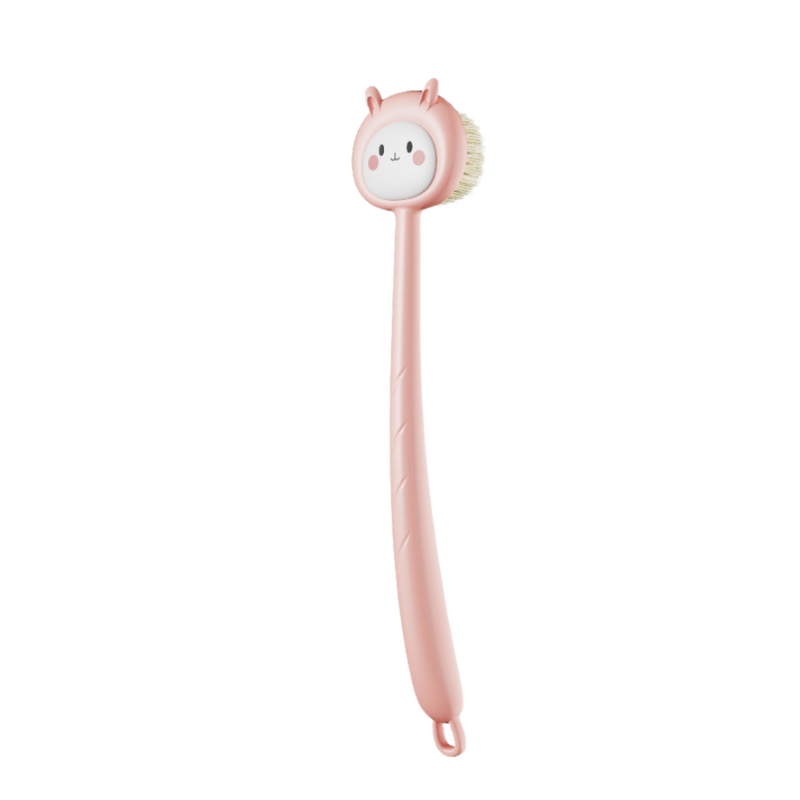 Cute Long-Handle Soft Bristle Body Brush For Shower & Bath – Gentle Exfoliation & Deep Cleaning