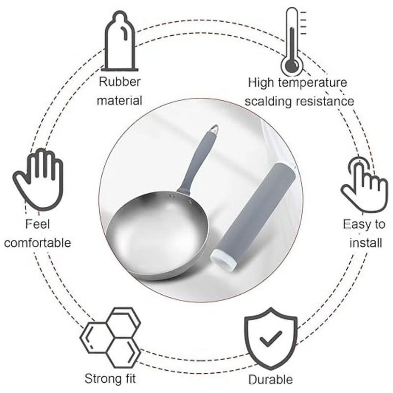 High-Temperature Resistant Rubber Pot Handle Cover For Heat Insulation And Anti-Scalding