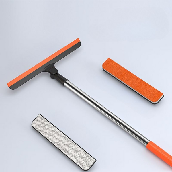 High-quality window cleaning squeegee with interchangeable pads for streak-free shine.