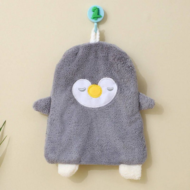 Cute Penguin-Shaped Microfiber Hand Towel – Ultra-Soft, Super Absorbent & Quick-Dry