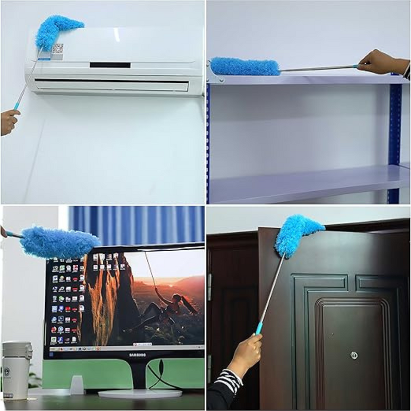 Extendable Microfiber Dusting Brush For Home Cleaning, Furniture, And Electronics Maintenance