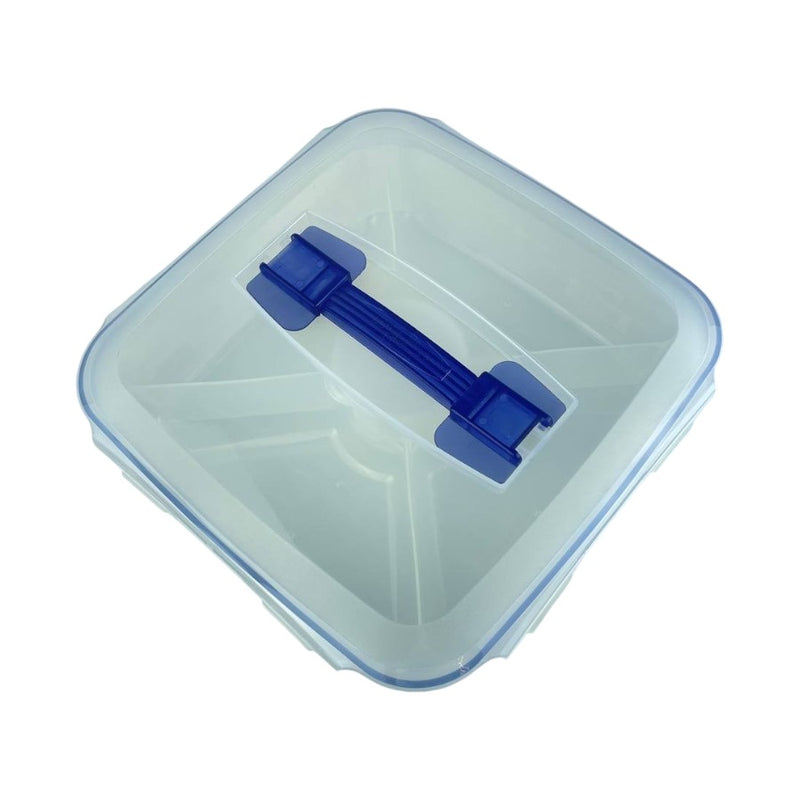 Look & Lock Airtight Food Container With 4 Compartments And Sauce Cup, 6.5L Capacity, BPA-Free