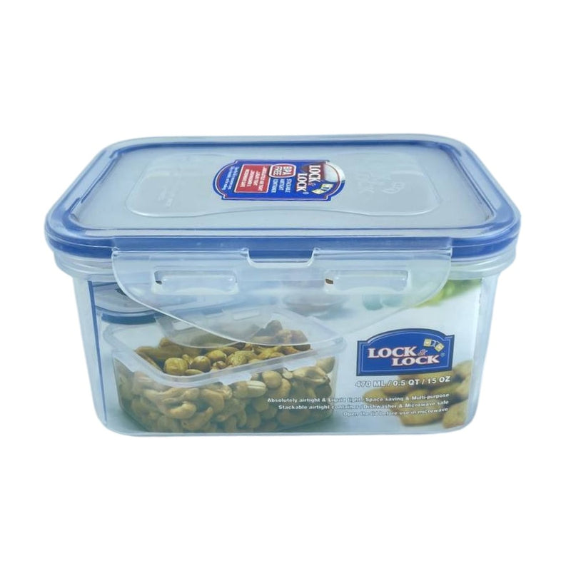 Look & Lock Airtight Stackable Food Storage Container, 470ml Capacity, BPA-Free And Leakproof