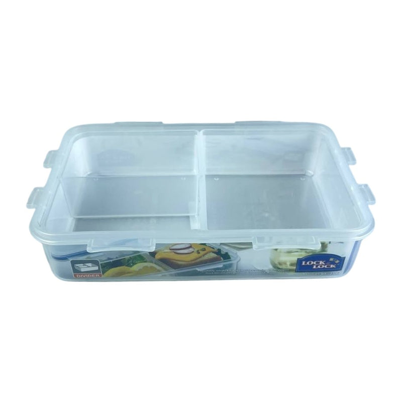 Look & Lock Airtight Divided Food Storage Container, 800ml, BPA-Free, Leakproof, Stackable